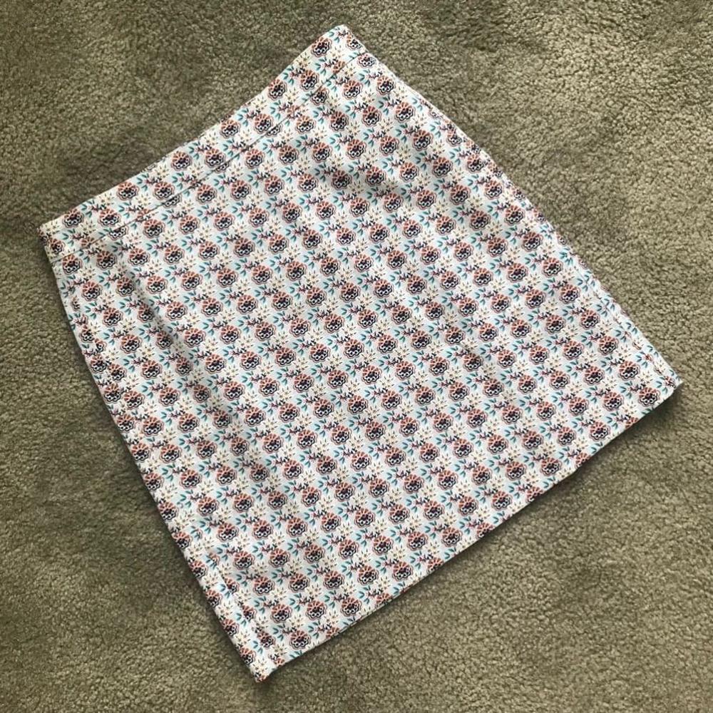 NWOT J.Crew Point Sur Aviera Print Mini Skirt | Tall Length